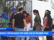 Obreros contratados en Trujillo exigen pago atrasado al Gobierno Regional