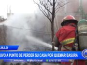 Propietario casi pierde su casa al intentar quemar basura en Trujillo