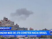 Internacional: Más de 270 cohetes lanzados hacia Israel por milicias palestinas