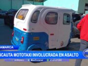 Mototaxi Asociada a Asaltos en Cajamarca Aprehendida por Policía
