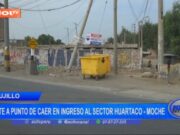 Trujillo: Vecinos de Moche en riesgo por poste a punto de caer y otros problemas urbanos