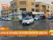 Colapso de desagües en pleno centro de Chiclayo