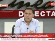 Elías Rodríguez Cuestiona las Vacaciones de Gobernador César Acuña a mitad de Crisis