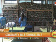 Estudiantes de Trujillo construyen aula ecoreciclable con 20 mil botellas plásticas