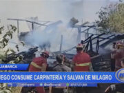Devastador incendio en carpintería de Cajamarca causa pérdidas por 8 mil soles