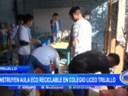 Estudiantes construyen aula eco reciclable en colegio Liceo Trujillo