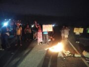 Bloquean momentáneamente carretera Panamericana Norte a la altura de Chiclín
