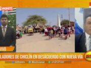 Pobladores de Chiclín protestan contra nueva vía que afecta su acceso interprovincial
