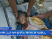 ¡Increíble! Mujer dada por muerta «revive» en su propio funeral