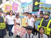 Escolares se unen a campaña para mejorar el tránsito en Trujillo