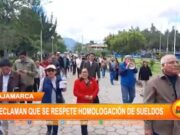 Docentes y administrativos en Cajamarca exigen respeto a la homologación de sueldos