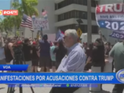 Multitudinarias manifestaciones en Miami por acusaciones contra Donald Trump sacuden a Estados Unidos