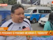 «Los peruanos sí podemos mejorar el tránsito»