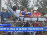 Ciclista sobrevive a accidente de tránsito en carretera a Laredo