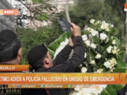 Trujillo: último adiós a policía fallecido en unidad de emergencia
