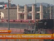 Internacional: el canal de Panamá reduce el tránsito diario a 32 embarcaciones