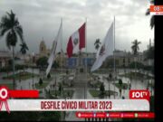 Homenaje a aniversario patrio: Izamiento de pabellón nacional, bandera de La Libertad y de Trujillo