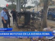 Trujillo: queman mototaxi en la avenida Roma