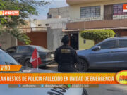 Velan restos de policía fallecido en unidad de emergencia