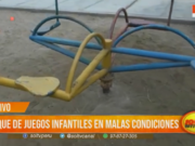 Trujillo: parque de juegos infantiles en malas condiciones