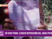 Piura: vecinos exigen reposición del agua potable