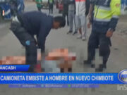 Áncash: camioneta embiste a hombre en Nuevo Chimbote