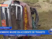 Cajamarca: bombero muere en accidente de tránsito