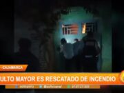 Cajamarca: adulto mayor es rescatado de incendio