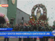 Trujillo: policías y devotos rinden homenaje a Santa Rosa de Lima