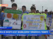 Trujillo: cerca de 200 boys scout sensibilizaron y dirigieron el tránsito