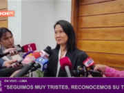 Keiko Fujimori: “seguimos muy tristes, reconocemos su trabajo”