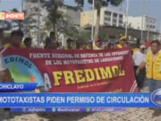 Chiclayo: mototaxistas piden permiso de circulación