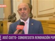 Congresista José Cueto: «La policía tiene todas las facultades para enfrentar a la delincuencia»