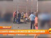 Urgen medidas tras 8 accidentes semanales en urbanización Villa Santa María