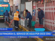 Trujillo: restringirán el servicio de agua por doce días