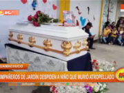 Huamachuco: compañeros de jardín despiden a niño que murió atropellado