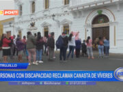 Trujillo: personas con discapacidad reclaman canasta de víveres