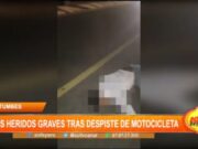 Tumbes: dos heridos graves tras despiste de motocicleta