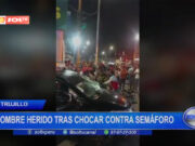 Trujillo: hombre herido tras chocar contra semáforo