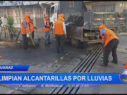 Huaraz: limpian alcantarillas por lluvias