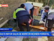 Huamachuco: adulto mayor salva de morir en incendio forestal