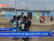 Lambayeque: ciudadanos participan de simulacro ante lluvias
