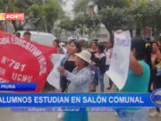 Piura: alumnos estudian en salón comunal por retraso en obra de colegio