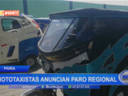 Piura: mototaxistas anuncian paro regional