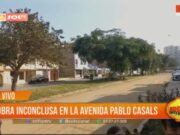 Vecinos denuncian abandono de obra en avenida Pablo Casals