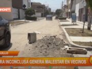 Trujillo: obra inconclusa genera malestar en vecinos