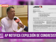 Acción Popular notifica expulsión de congresistas