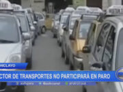 Chiclayo: sector de transportes no participará en paro