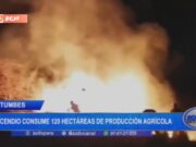 Tumbes: incendio consume 120 hectáreas de producción agrícola