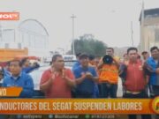 Trujillo: conductores del SEGAT suspenden labores